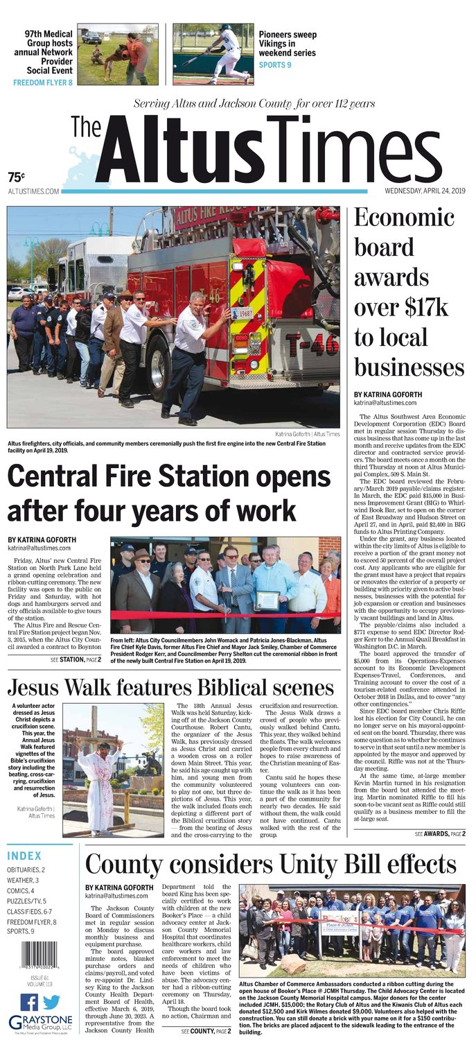 The Altus Times - April 24, 2019 | The Altus Times