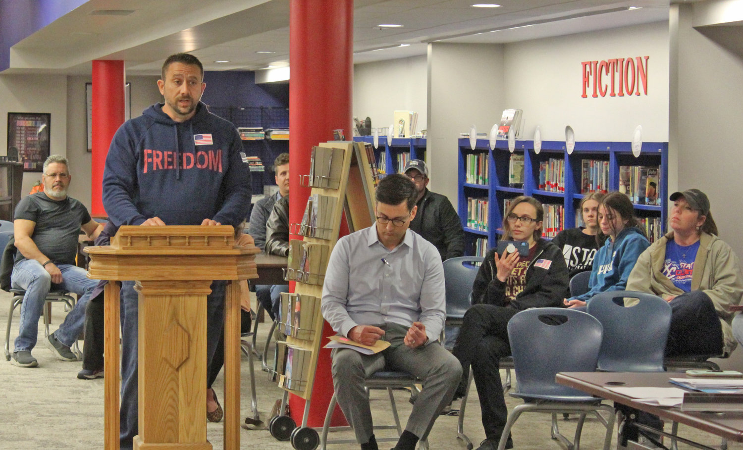 MICHAEL ROSIERE spoke to the school board regarding mask mandate concerns at the most recent meeting held on November 22 .