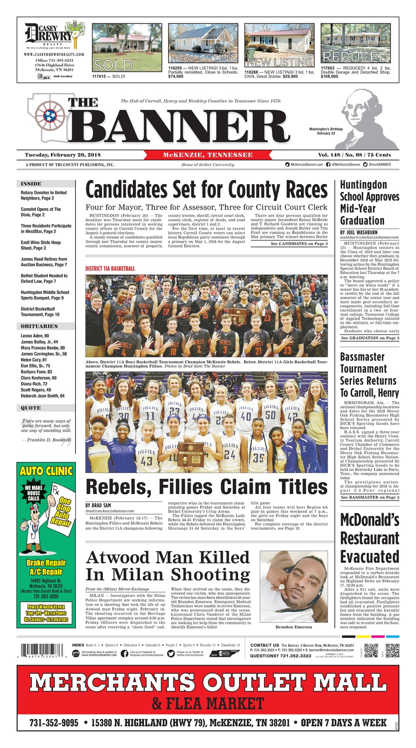 McKenzie Banner Feb. 20, 2018 The Mckenzie Banner
