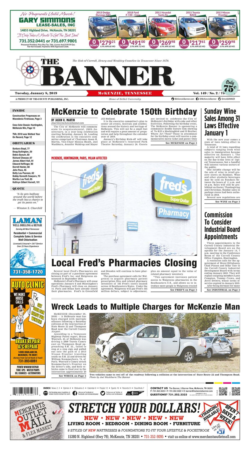 McKenzie Banner Jan. 8, 2019 The Mckenzie Banner