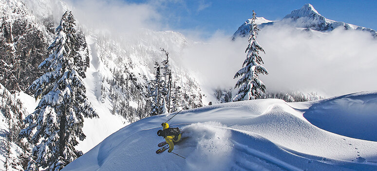 Skiing the Mt. Baker backcountry. Photo by Dylan Hallett.