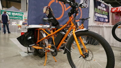 Electric assist cargo bike by Rad Power Bikes.