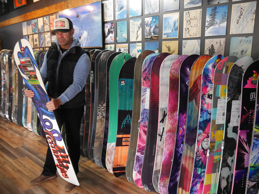 Jeff Lemen bought the Mt. Baker Snowboard Shop earlier this year. Louise Mugar photo. 