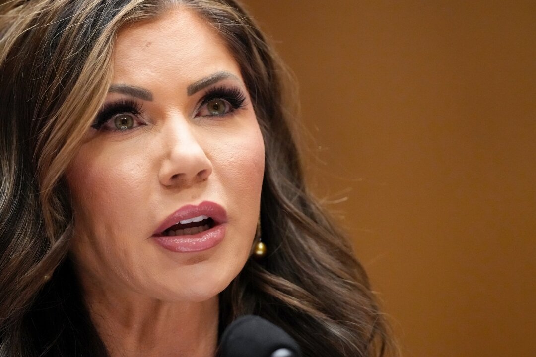South Dakota Gov. Kristi Noem, President-elect Donald Trump's nominee to be secretary of Homeland Security, appears before the Senate Homeland Security and Governmental Affairs Committee for her confirmation hearing, at the Capitol in Washington, D.C., on Jan. 17.