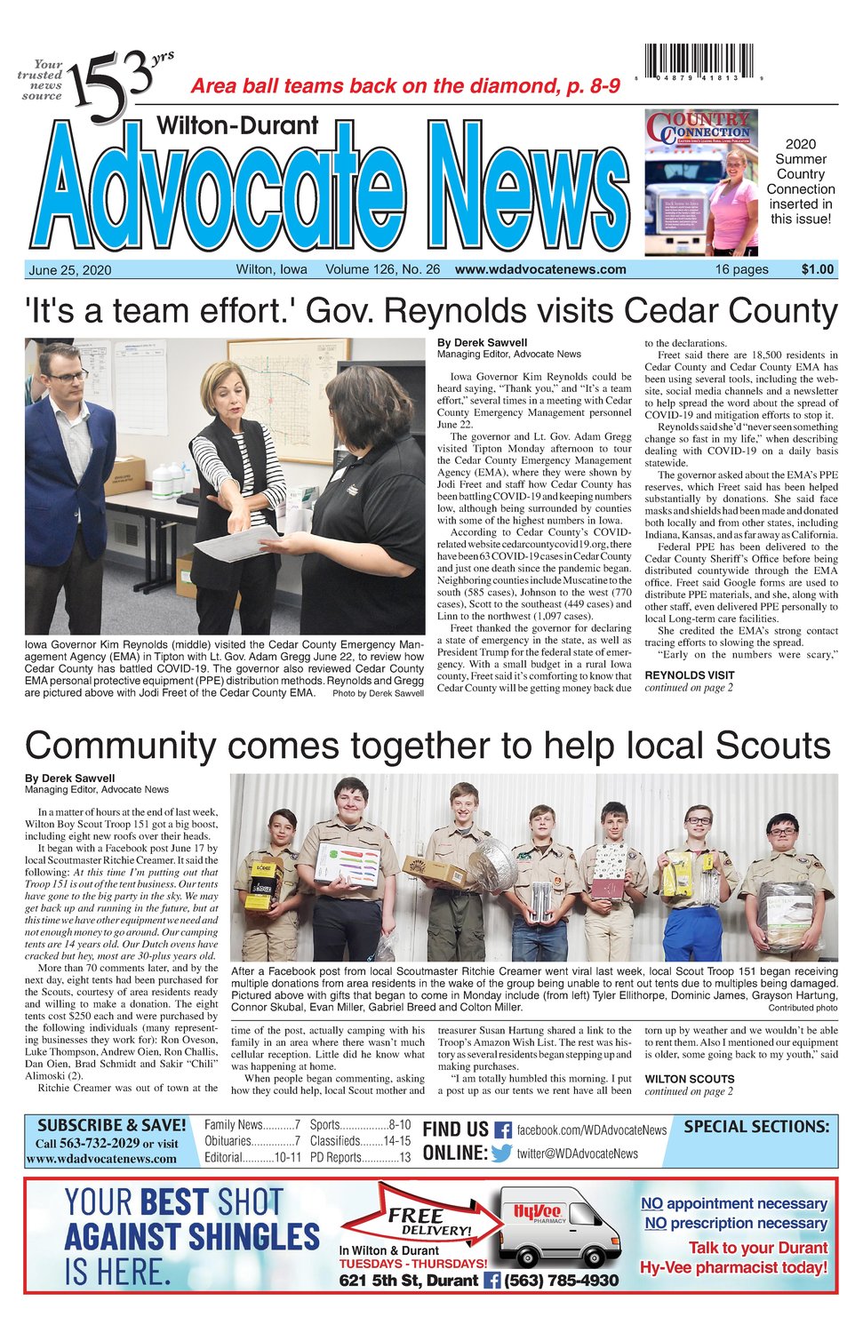 WiltonDurant Advocate News June 26, 2020 North Scott Press