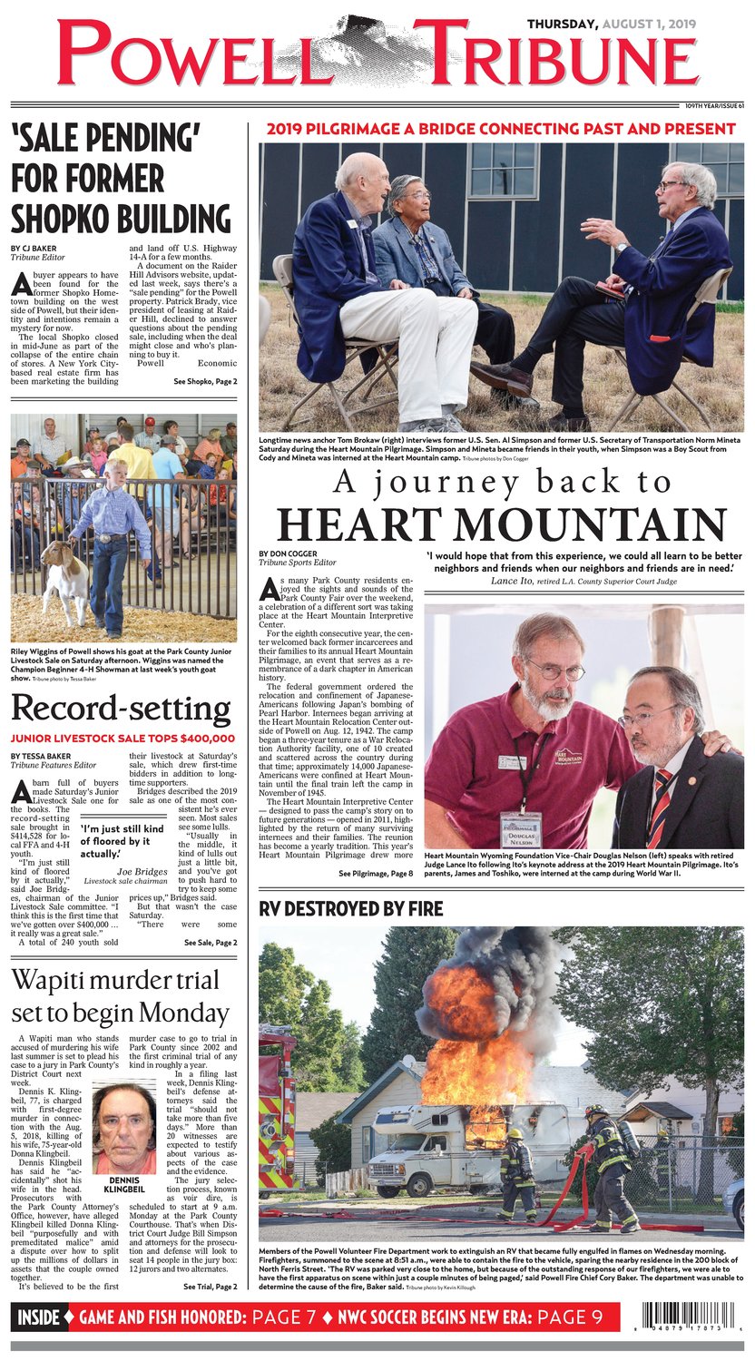 Powell Tribune August 1, 2019 Powell Tribune