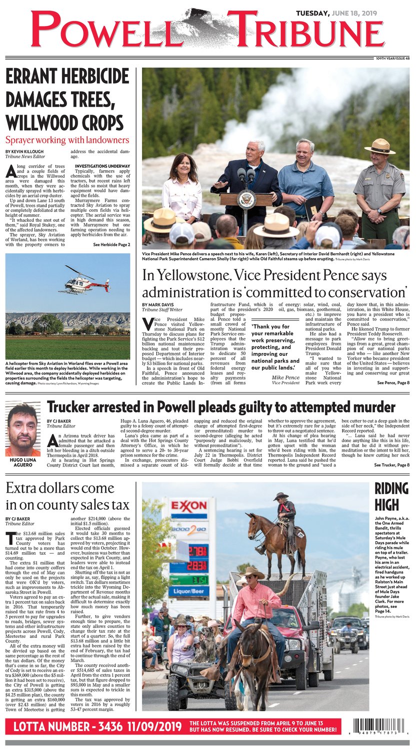 Powell Tribune June 18, 2019 Powell Tribune