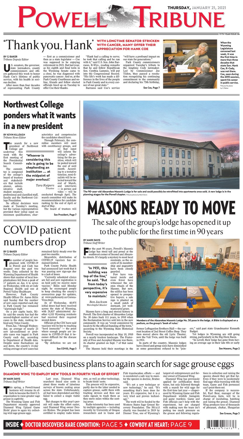 Powell Tribune January 21, 2021 Powell Tribune