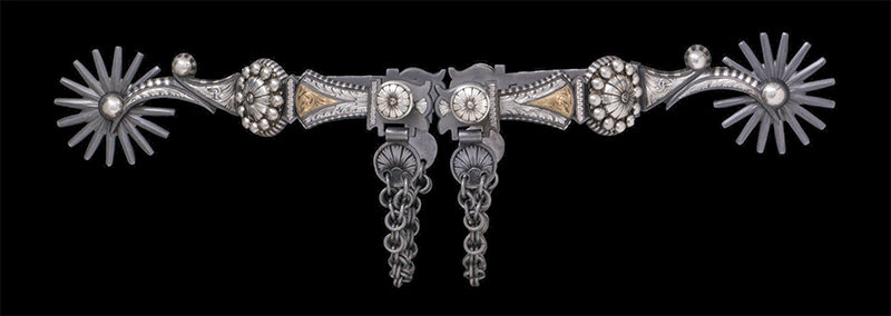 These buckaroo spurs, crafted by artist Ernie Marsh of Lovell, will be featured in the 22nd Annual Traditional Cowboy Arts Exhibition and Sale this weekend.