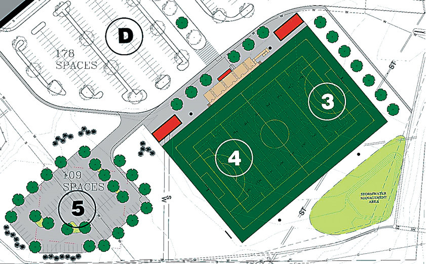 План школьного стадиона