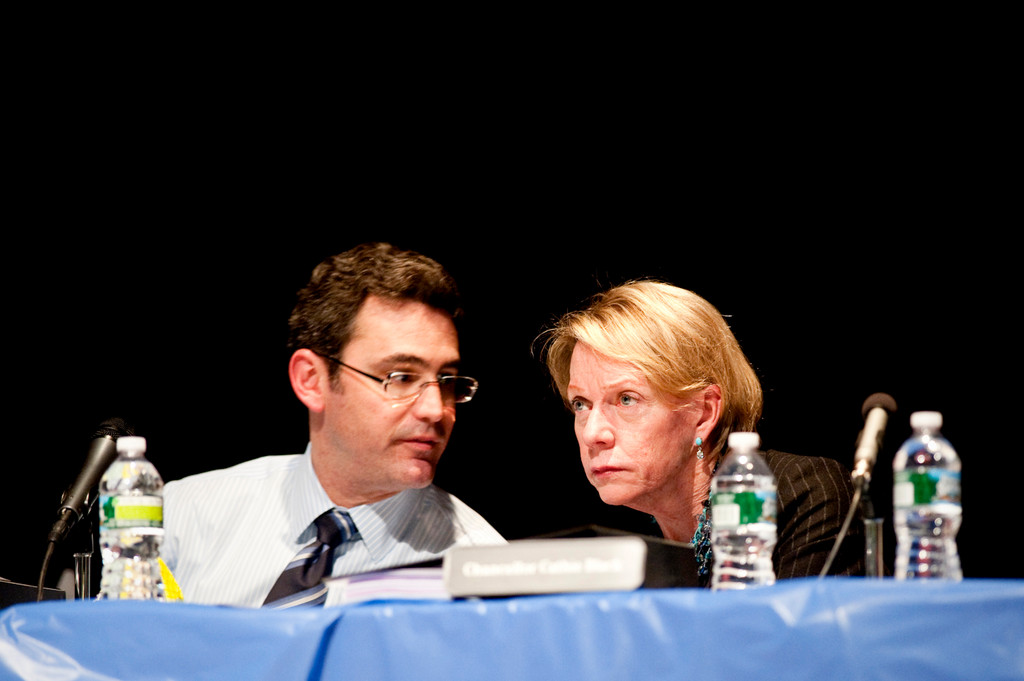 Members of the Panel for Education Policy at the meeting held at Brooklyn Technical High School in Ft. Greene on Jan. 3.