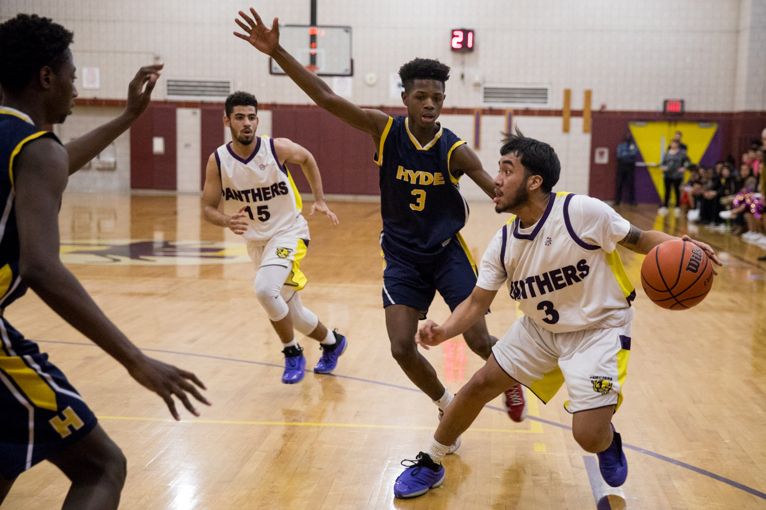 IN-Tech Academy senior guard Joel Jimenez scored 10 points in his final home game, a playoff win over Hyde. But his season — and career — came to an end with a second-round playoff loss at Scholars Academy.