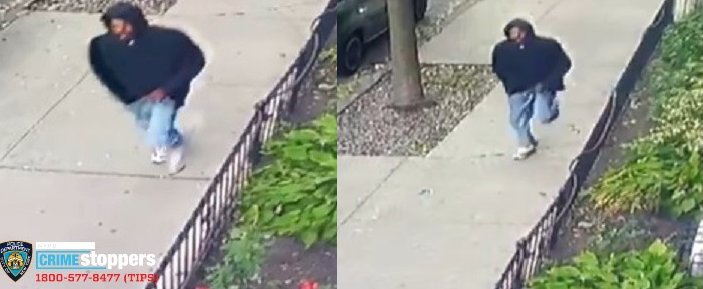 Using surveillance video from nearby homes, police believe the man they want to question in the stabbing is a dark-skinned adult male, approximately 5-foot-8, medium build, last seen wearing a black hooded sweater, light blue jeans and white sneakers.