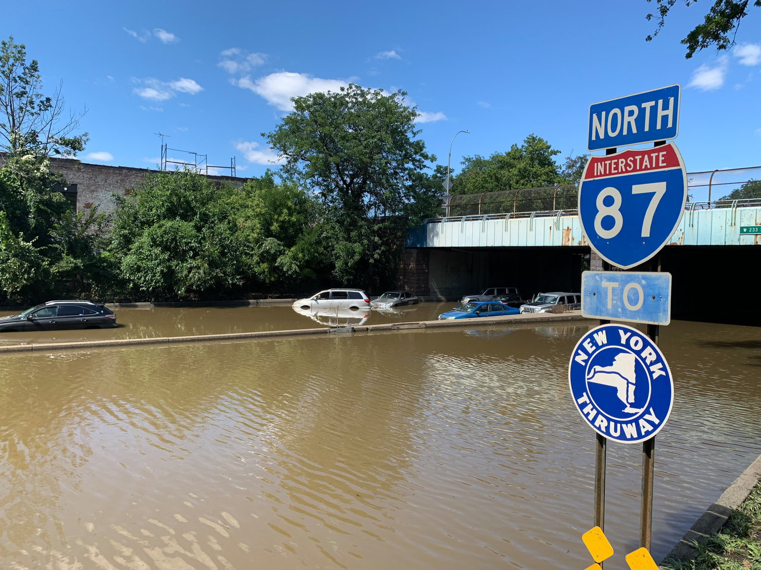 The last time flash flooding threatened this part of the Bronx last month, the Major Deegan Expressway was closed for at least a couple days — turned completely into a river.