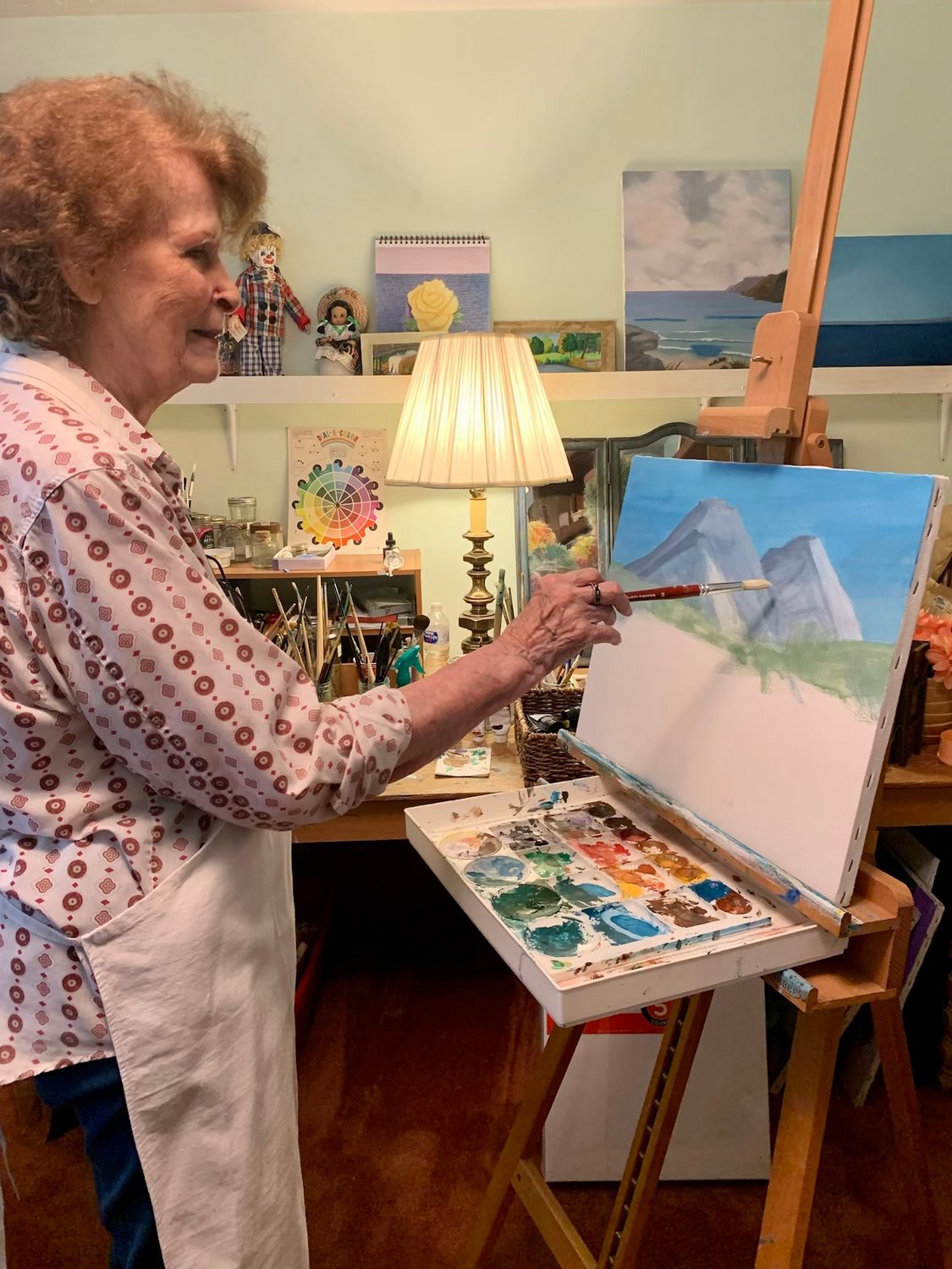 Sherrill artist, 95, enjoys sharing picturesque landscapes, other works with community