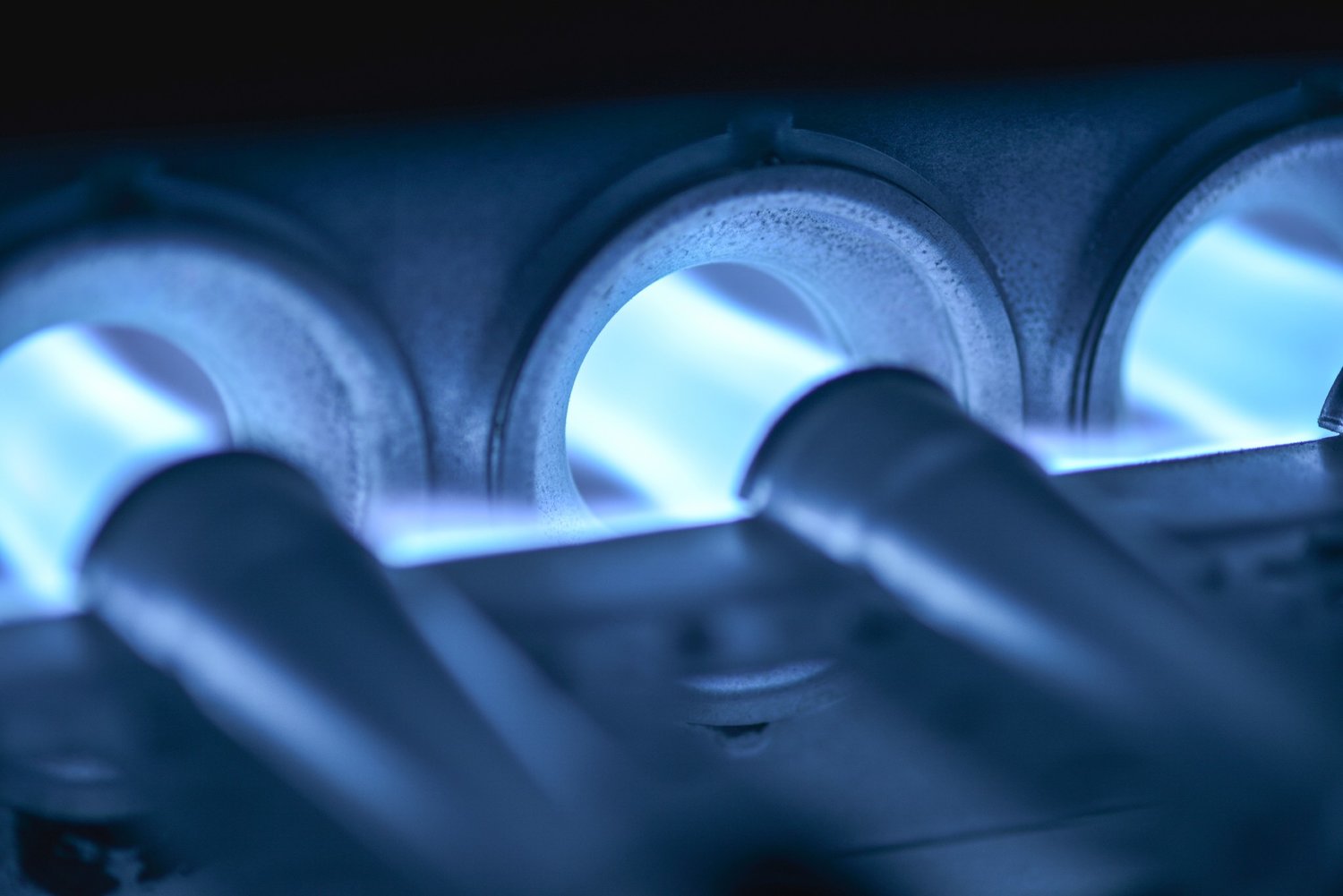 PRESEASON INSPECTION — The white-hot flames of a natural gas furnace are shown in this file photo from National Grid. The utility company urges residents to have annual inspections of all home heating sources, like natural gas furnaces, to ensure optimal operation and identify safety risks like carbon monoxide leaks.