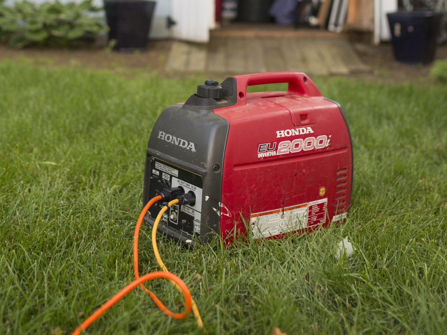 ONLY USE OUTDOORS — Portable generators should never be used indoors, as the exhaust contains carbon monoxide, according to an announcement Wednesday by National Grid. Generators should only be operated outside — and from there safely run connections into the home.