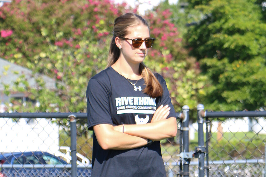 Severna Park resident Tina Tinelli, who excelled in the soccer programs at Chesapeake High School and Anne Arundel Community College, traded shin guards for a whistle as an assistant coach at AACC.