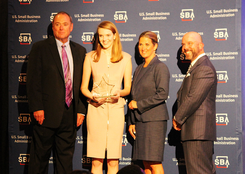 Erica Szymanski was acknowledged with the Rising Star Student Entrepreneur Award during the Small Business Association Maryland awards ceremony on June 6.