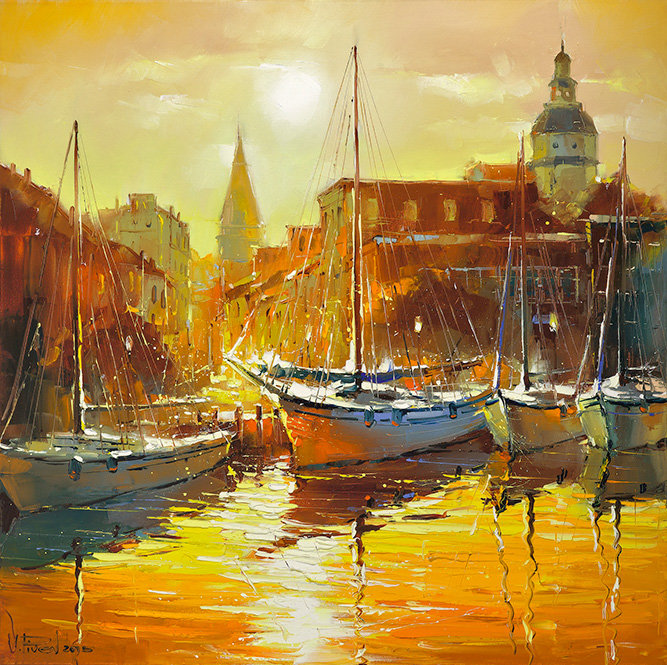 McBride Gallery will sell several pieces including Vova Piven’s giclee "Sunset Glow.”