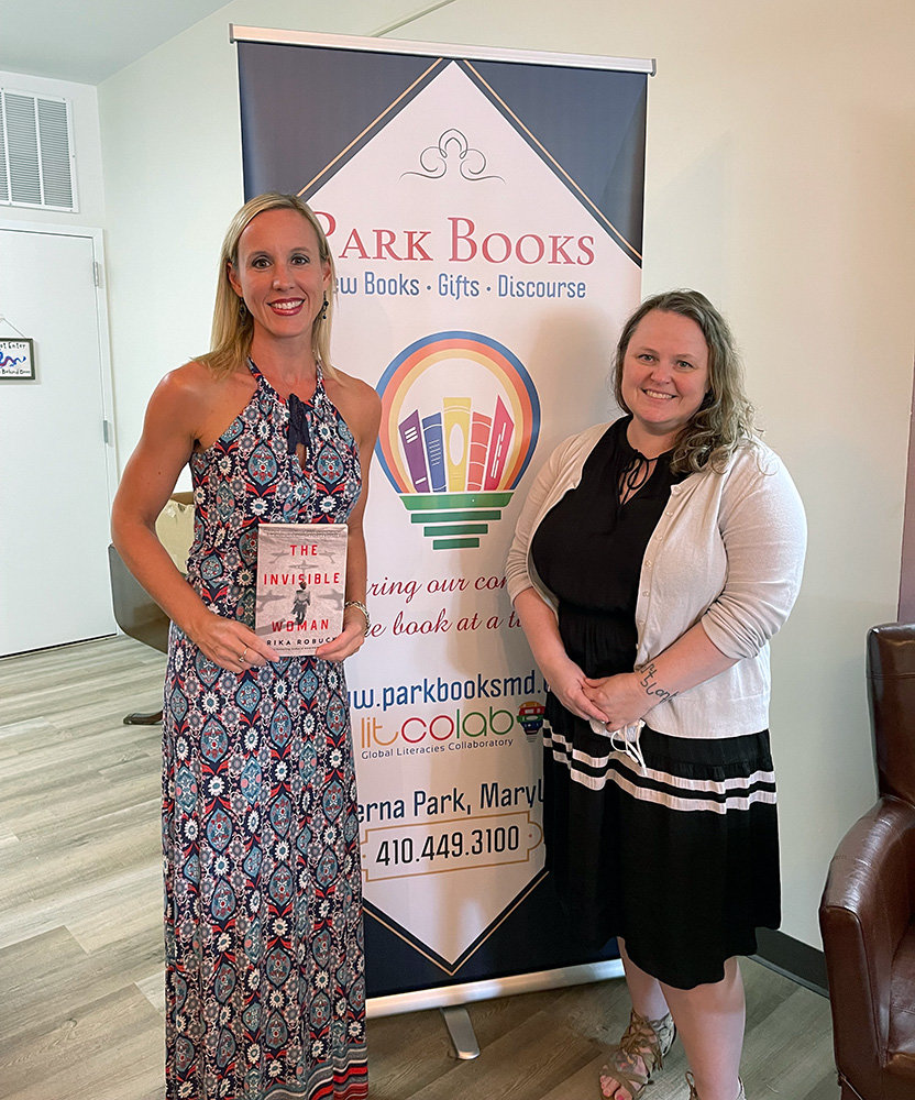 Author Erika Robuck (left) and Park Books & Literacy Lab owner Melody Wukitch connected during a Q&A and book signing for “An Invisible Woman” on September 2.