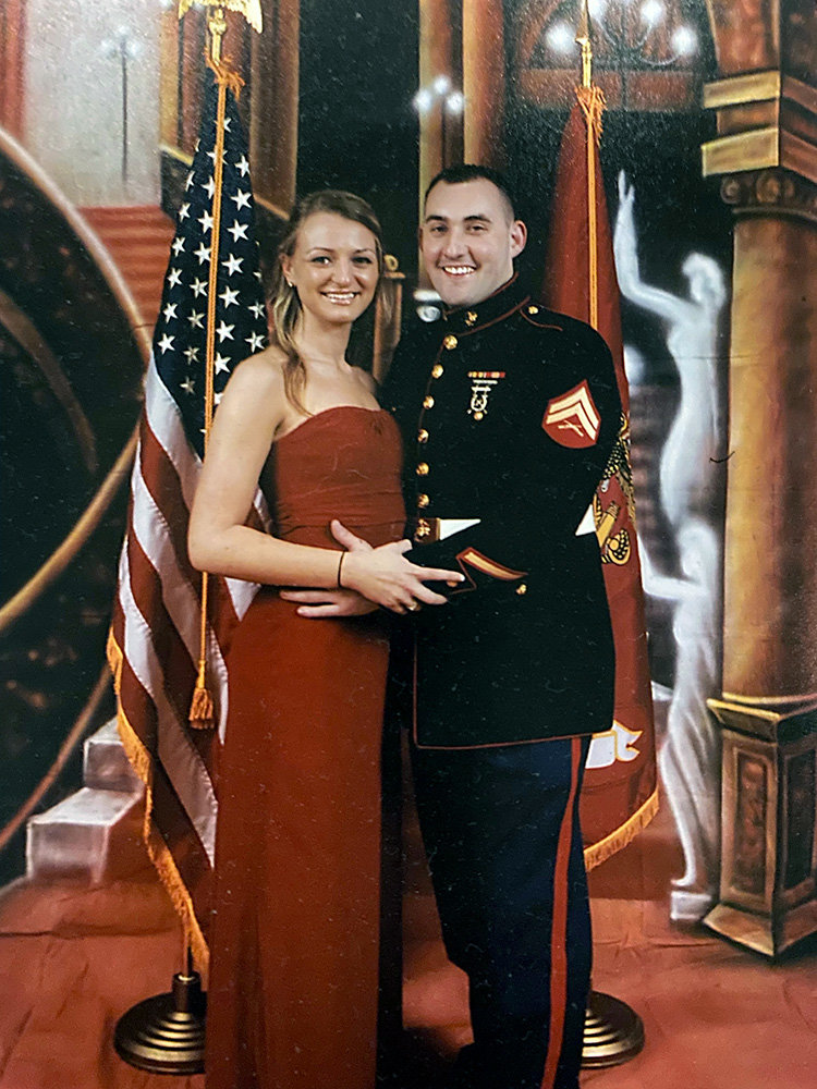 Jonathan Higdon attended the Marine Corps Ball in 2008 with his now-wife, Kalli, who is also a Severna Park High School graduate.