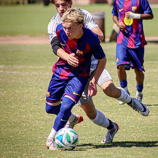 Landon Kaline outmaneuvered a defender enroute to the goal.