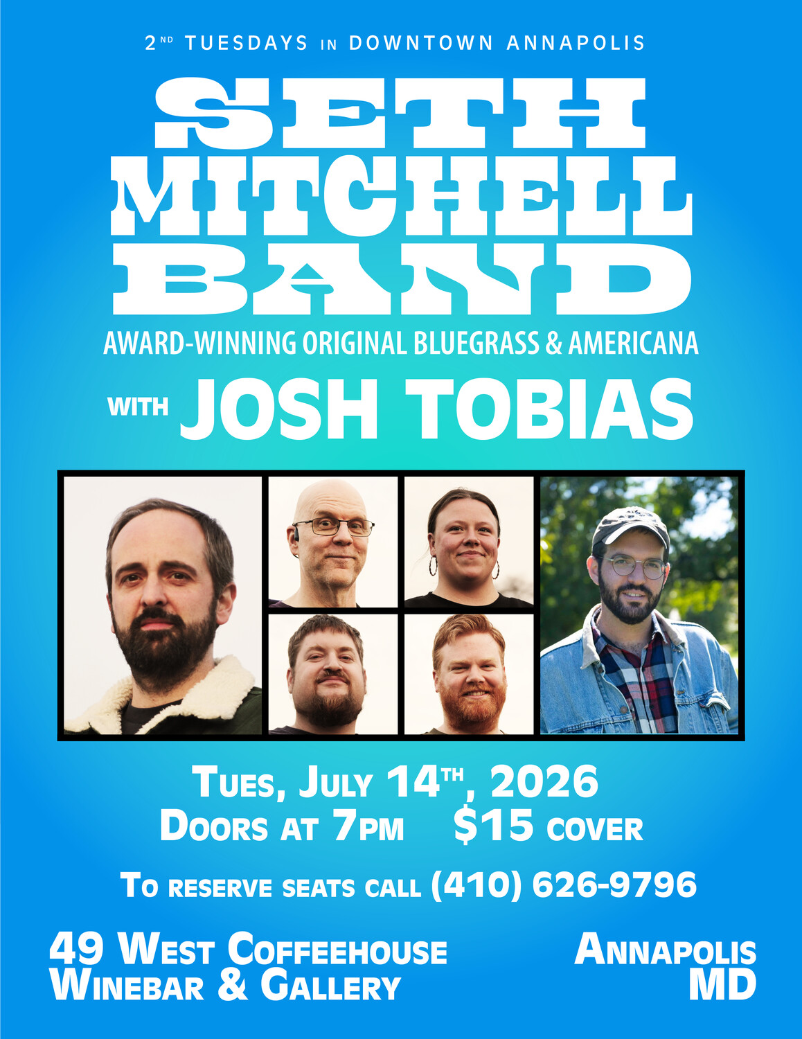 Bluegrass at 49 West: Seth Mitchell Band with Josh Tobias - Pasadena